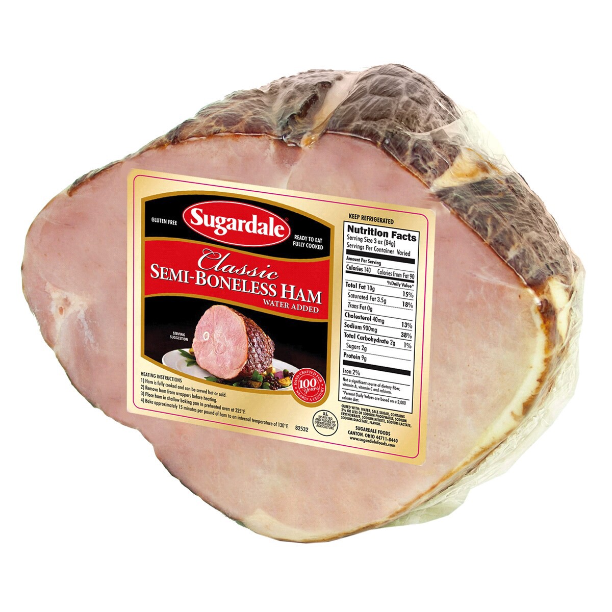 slide 1 of 1, Sugardale Classic Semi-Boneless Ham, per lb