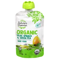 Nature's Promise Organic 2 Baby Food Pear Spinach & Green Pea