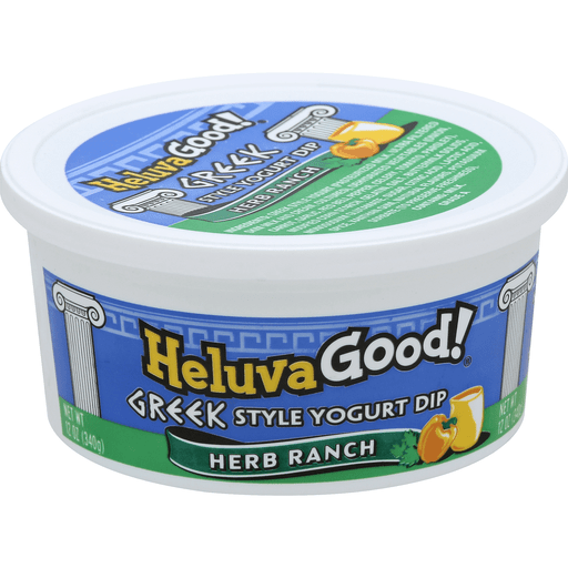 slide 1 of 1, Heluva Good! Yogurt Dip, Greek Style, Herb Ranch, 12 oz