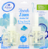 slide 1 of 1, Kroger Home Sense Scented Oil Fresh Linen 2pk, 1.35 fl oz