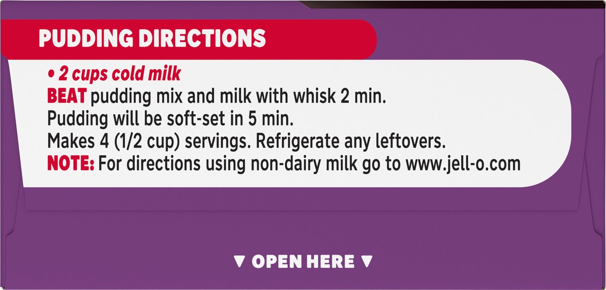 slide 6 of 9, Jell-O Chocolate Fudge Artificially Flavored Instant Pudding & Pie Filling Mix, 3.9 oz Box, 3.9 oz