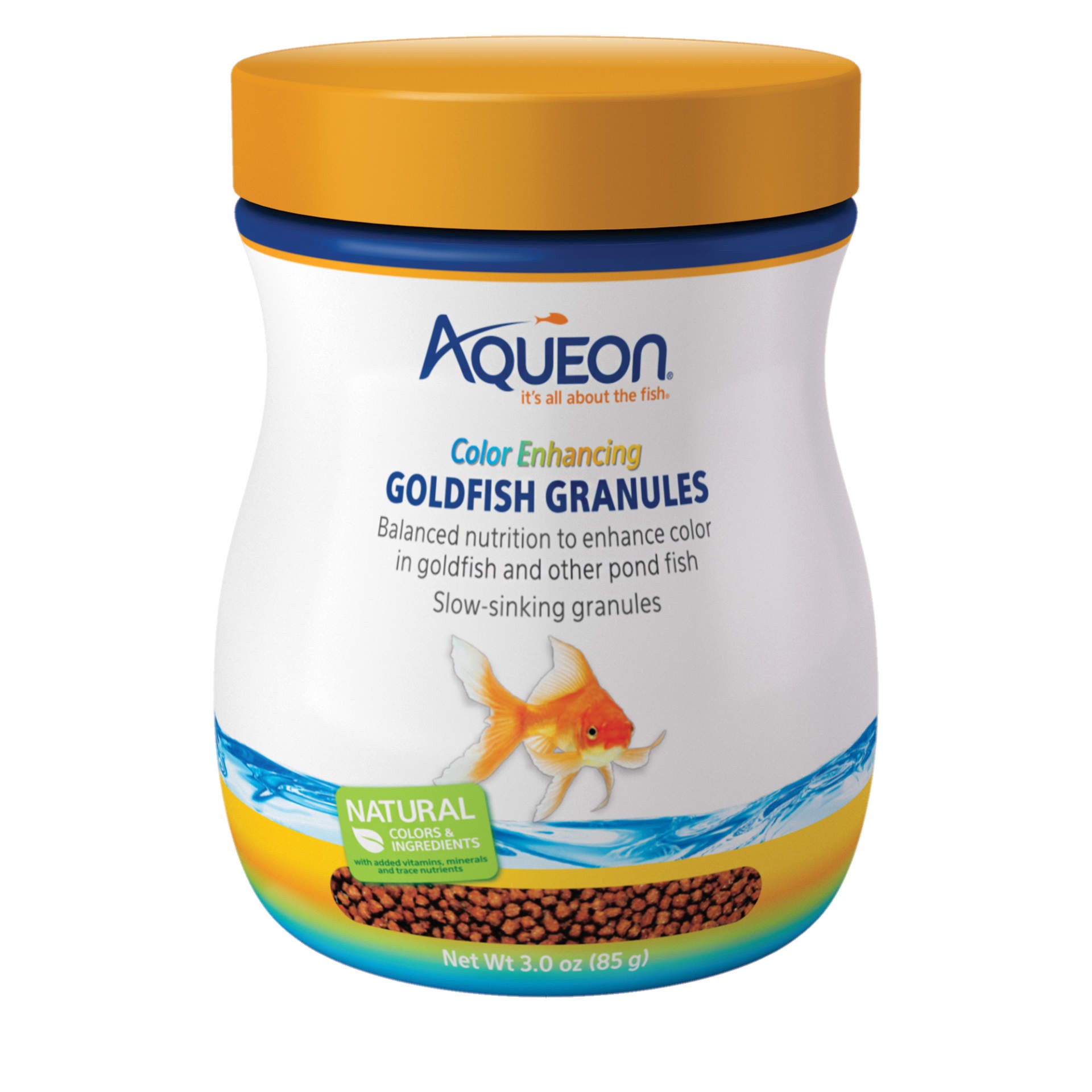 slide 1 of 7, Aqueon Goldfish Granules Color Enhancing 3 Ounces, 1 ct