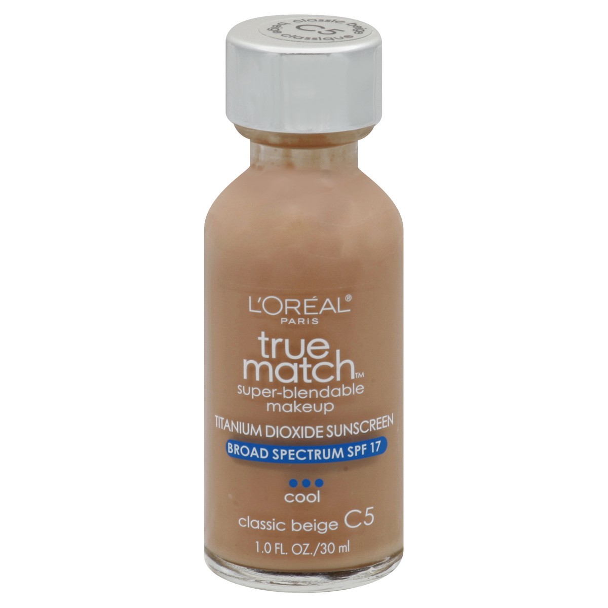 slide 7 of 7, L'Oréal L'Oreal Paris True Match Super-Blendable Foundation Makeup with SPF 17 - C5 Classic Beige - 1 fl oz, 1 fl oz