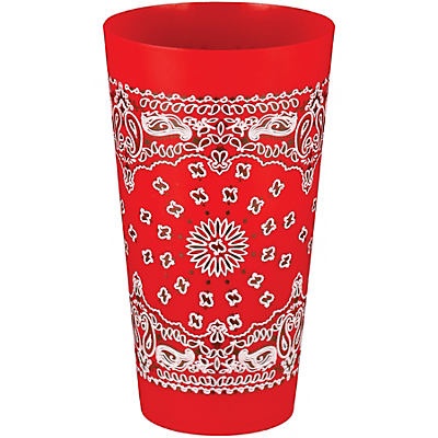 slide 1 of 1, Haven & Key Red Bandana Summer Plastic Tumbler, 34 oz