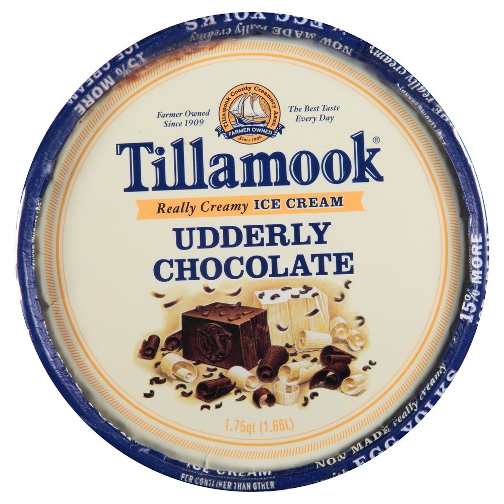 slide 2 of 7, Tillamook Udderly Chocolate Ice Cream, 1.75 qt