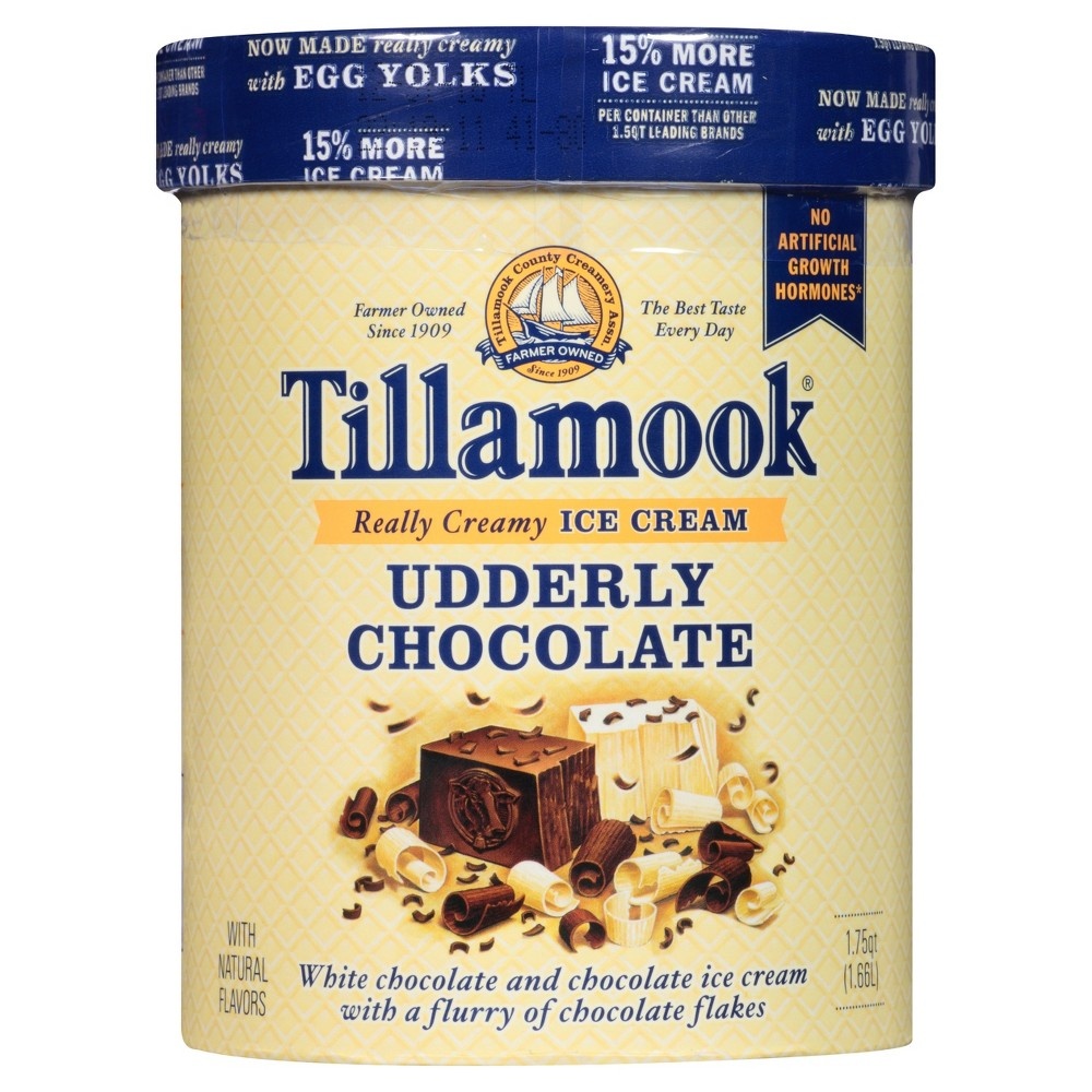 slide 3 of 7, Tillamook Udderly Chocolate Ice Cream, 1.75 qt