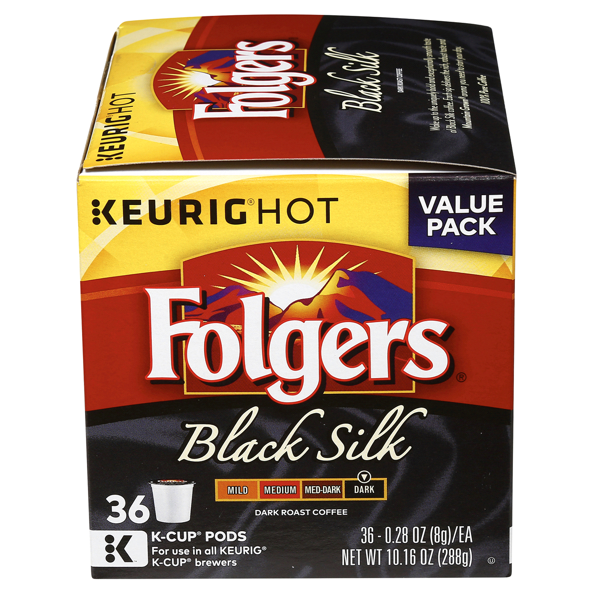 slide 5 of 7, Folgers Black Silk Roast Coffee Keurig K-Cups, 36 ct