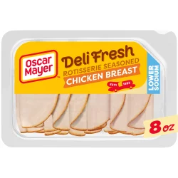 Oscar Mayer Deli Fresh Rotisserie Seasoned Chicken Breast Coated with Paprika and Spices Sliced Lunch Meat with 25% Lower Sodium Tray