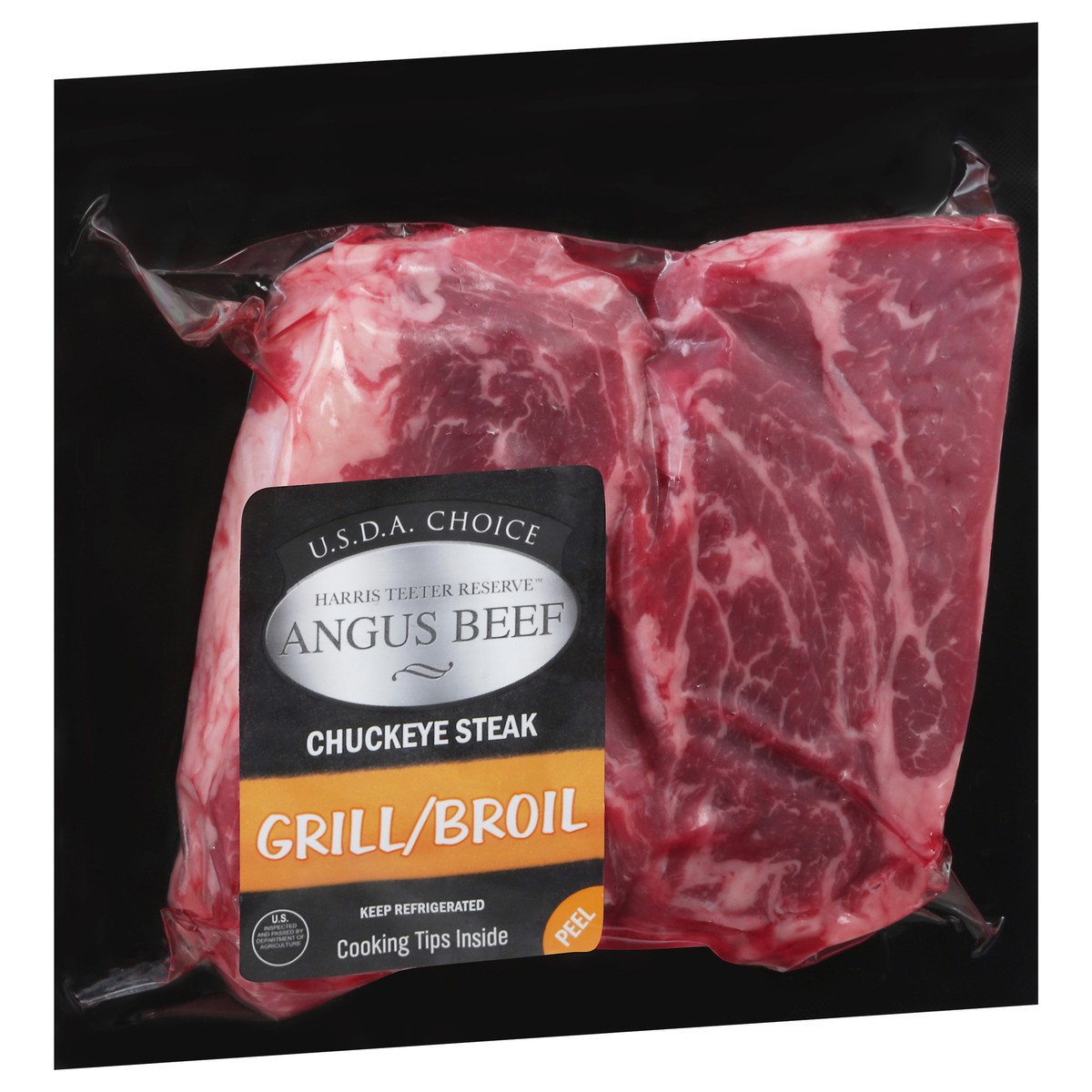 slide 1 of 12, Harris Teeter Reserve Angus Beef Angus Beef Chuckeye Steak Boneless, per lb