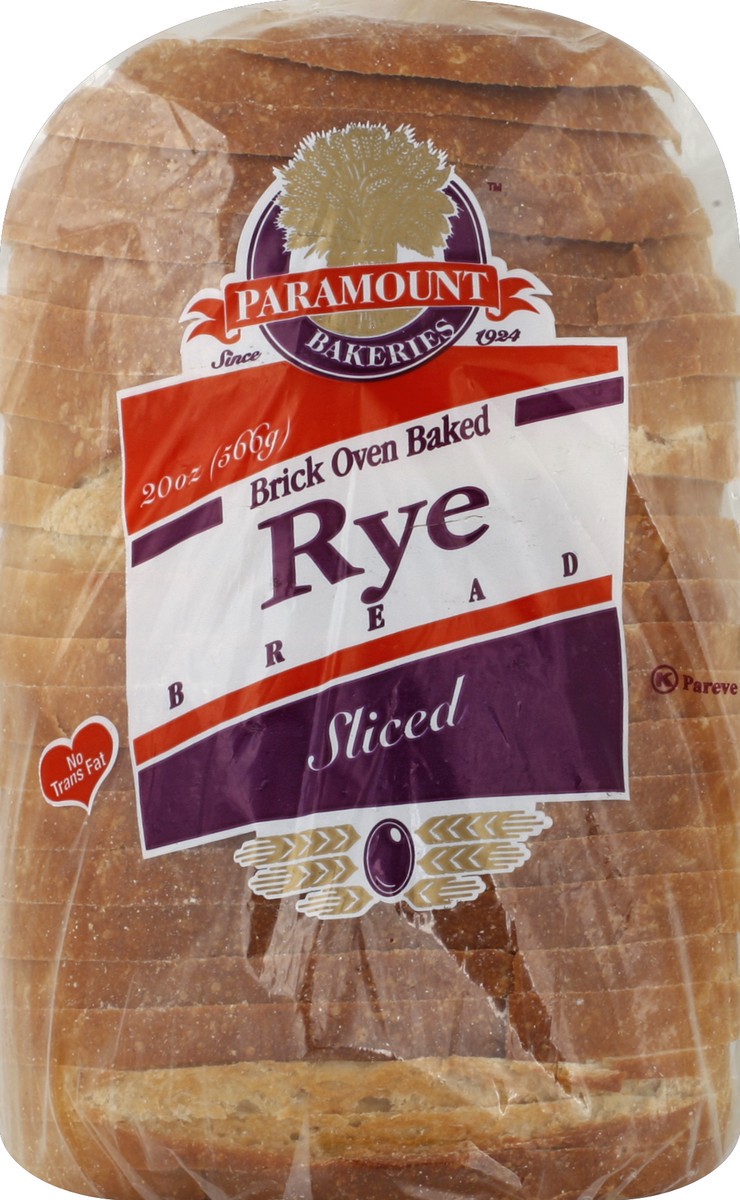 slide 2 of 5, Paramount Bakeries Rye Bread Sliced, 20 oz