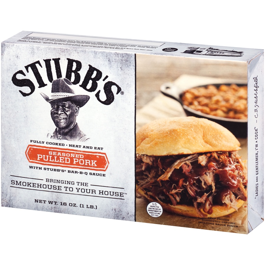 slide 5 of 8, Stubb's Seasoned Pulled Pork, 16 oz