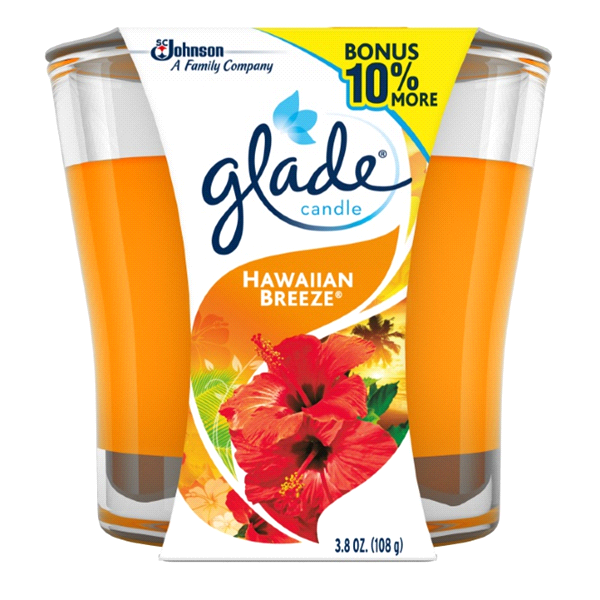 slide 1 of 1, Glade Jar Candle Air Freshener, Hawaiian Breeze, 3.4 oz