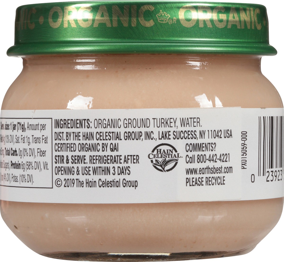 slide 9 of 10, Earth's Best Organic Stage 1 Turkey & Turkey Broth Organic Baby Food 2.5 oz. Jar, 2.5 oz