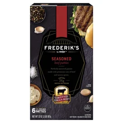 FREDERIKS BY MEIJER Frederik's by Meijer Certified Angus Beef Seasoned Burger, 6 count