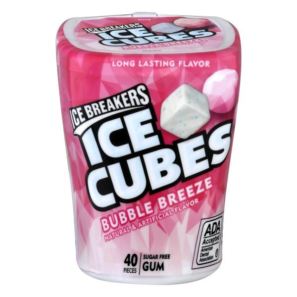 slide 1 of 1, Ice Breakers Ice Cubes Kiwi Watermelon Sugar Free Gum, 40 ct