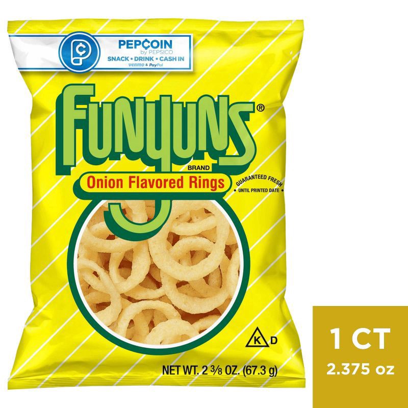 slide 1 of 5, Funyuns Onion Flavored Rings Regular 2 Oz, 2 oz