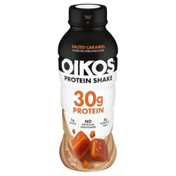 Oikos Protein Shake, Salted Caramel, 30g Protein, Shelf Stable, 12 Fl Oz Bottle