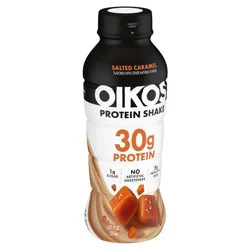 Oikos Protein Shake, Salted Caramel, 30g Protein, Shelf Stable, 12 Fl Oz Bottle