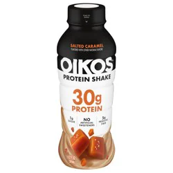 Oikos Protein Shake, Salted Caramel, 30g Protein, Shelf Stable, 12 Fl Oz Bottle