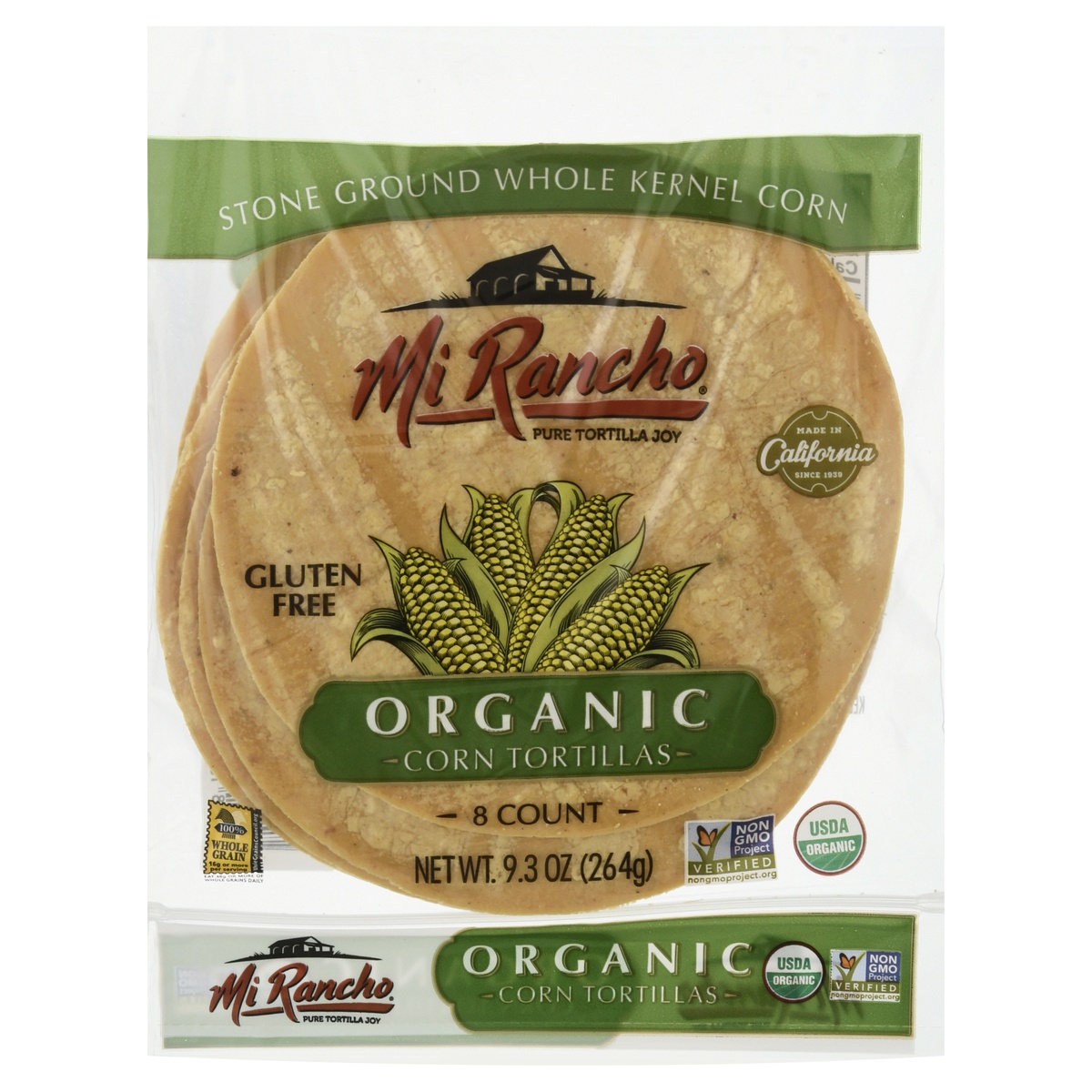 slide 1 of 1, Mi Rancho Organic Corn Tortillas 8 ea, 9.33 oz