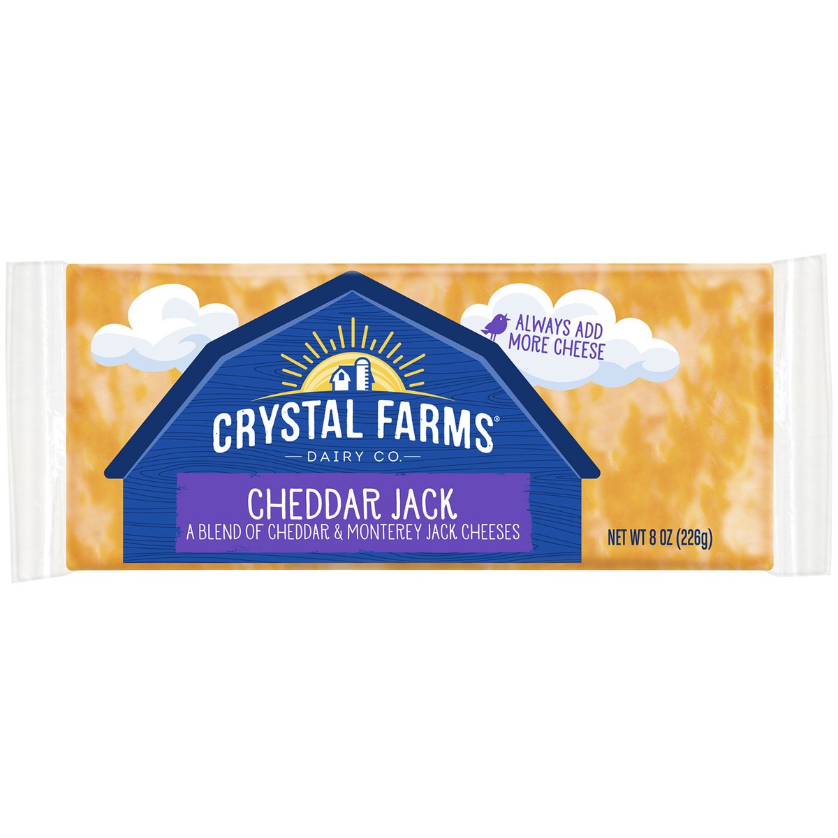 slide 5 of 5, Crystal Farms Cheddar Jack Cheese, 8 oz