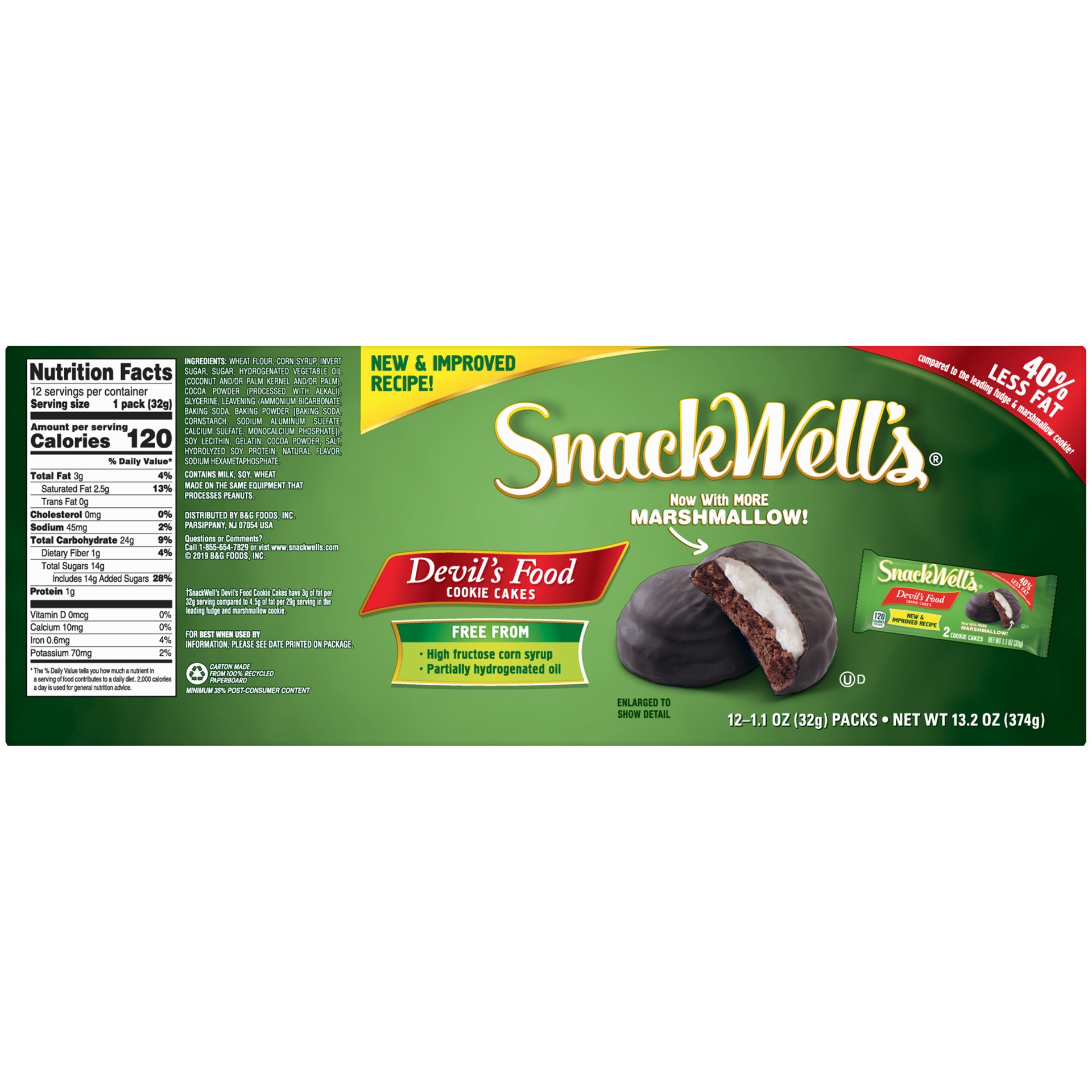 slide 4 of 8, SnackWell's Devilsfood Cookies Multipack, 12 ct; 13.2 oz