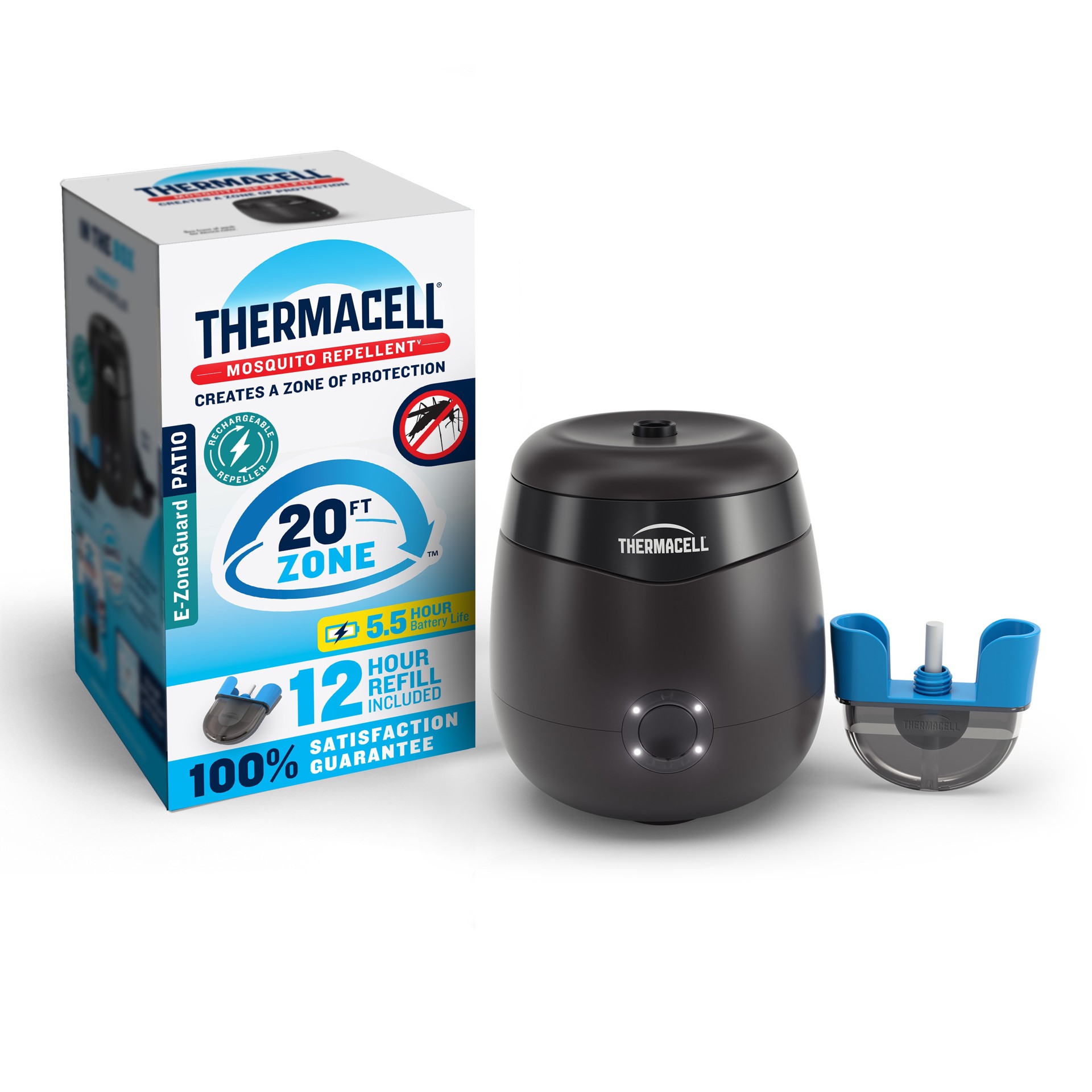 slide 1 of 6, Thermacell 1 Count Rechargeable Charcoal Mosquito Repeller Deet Free Electronic, 1 ct