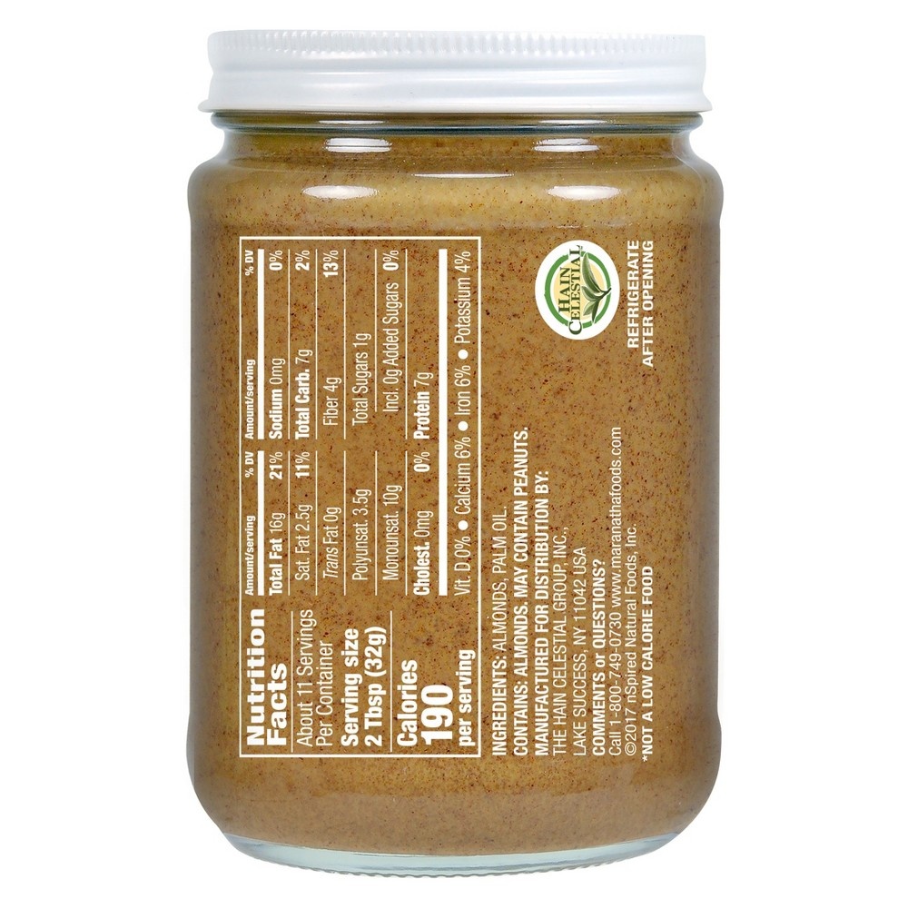 slide 2 of 3, MaraNatha No Stir Creamy Natural No Sugar or Salt Added California Almond Butter 12 oz. Jar, 12 oz