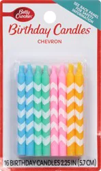 Betty Crocker 2.25 Inch Chevron Birthday Candles 16 ea