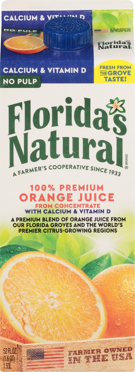 slide 6 of 9, Florida's Natural Premium No Pulp 100% Orange Juice- 52 fl oz, 52 fl oz