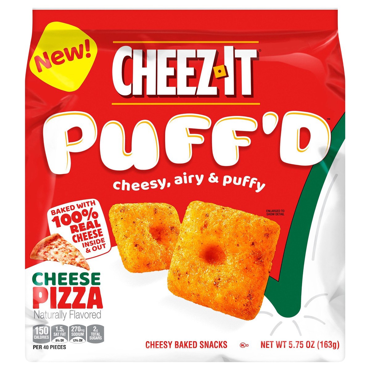 slide 4 of 13, Cheez-It Puff'd™ Cheese Pizza Cheesy Baked Snacks, 5.75 oz