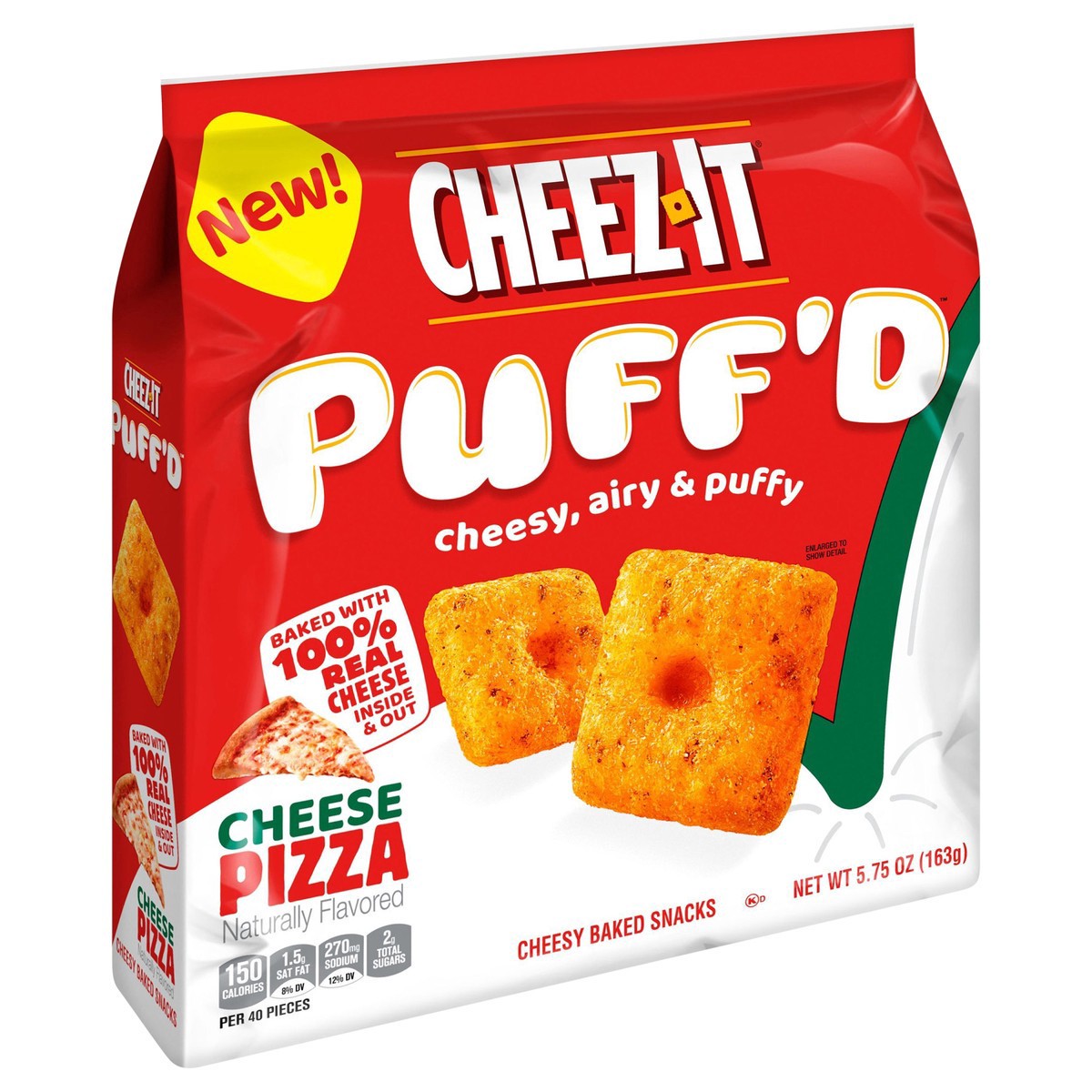 slide 7 of 13, Cheez-It Puff'd™ Cheese Pizza Cheesy Baked Snacks, 5.75 oz
