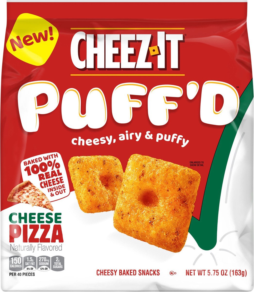 slide 13 of 13, Cheez-It Puff'd™ Cheese Pizza Cheesy Baked Snacks, 5.75 oz