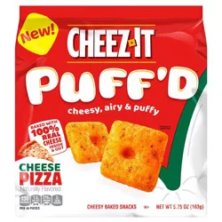 Cheez-It Puff'd Cheesy Baked Snacks, Puffed Snack Crackers, Lunch Snacks, Cheese Pizza, 5.75oz Bag, 1 Bag