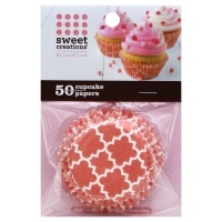 slide 1 of 2, Sweet Creations Cupcake Paper Reg Pink Geometric, 50 ct