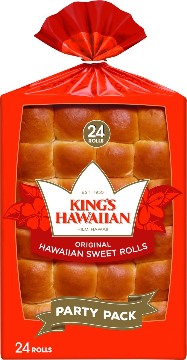 slide 10 of 12, KING'S HAWAIIAN Original Hawaiian Sweet Rolls, Dinner Rolls 24 Count, 24 oz