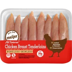 Fresh From Meijer Boneless Skinless Chicken Breast Tenderloins 100% All Natural