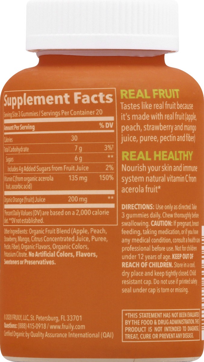 slide 5 of 9, Fruily Gummies Organic Vitamin C Boost 60 ea, 1 ct