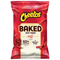 Cheetos Baked Cheese Flavored Snacks Flamin' Hot Flavored 2 1/2 Oz