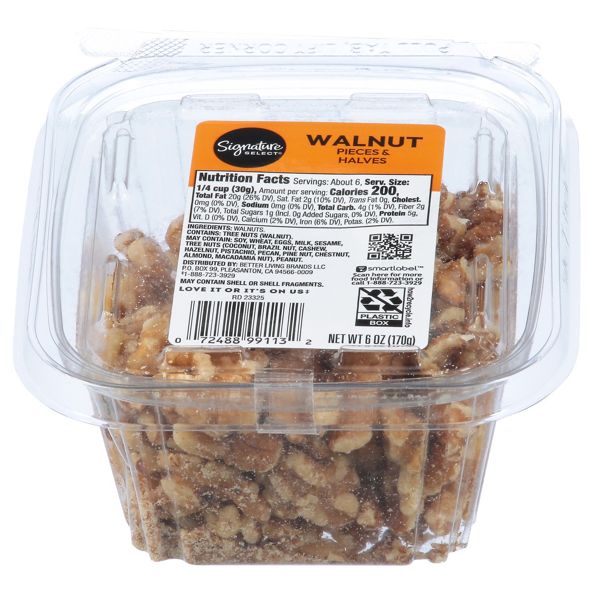 slide 12 of 13, Signature Select Pieces & Halves Walnut 6 oz, 6 oz