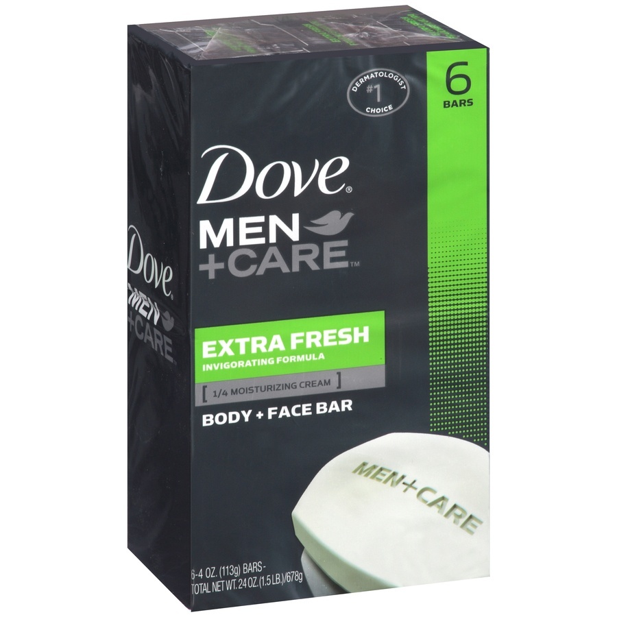 Dove Men+ Care Extra Fresh Body and Face Bar 6 ct; 4 oz | Shipt