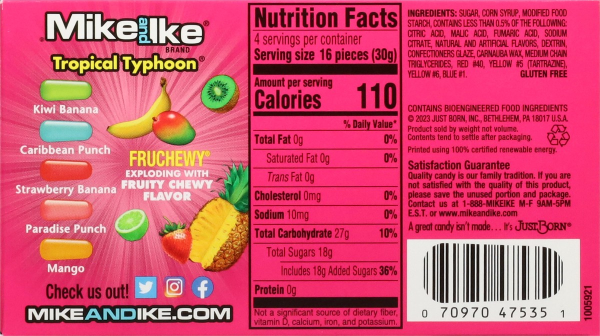 slide 13 of 14, MIKE AND IKE Tropical Typhoon Candy 4.25 oz, 4.25 oz