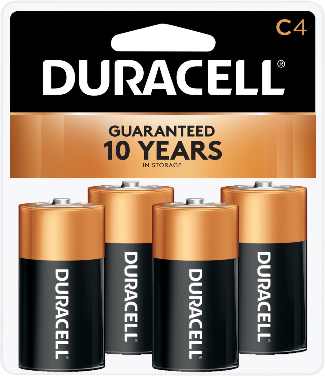 slide 5 of 7, Duracell Coppertop Battery Alkaline Duralock C, 4 ct