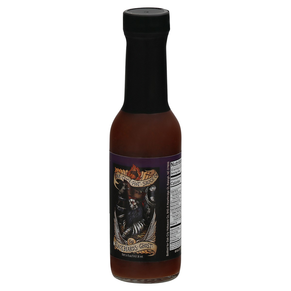slide 2 of 9, Oak City Hot Sauce Blackbeard's Ghost Hot Sauce 5 fl oz Bottle, 1 ct