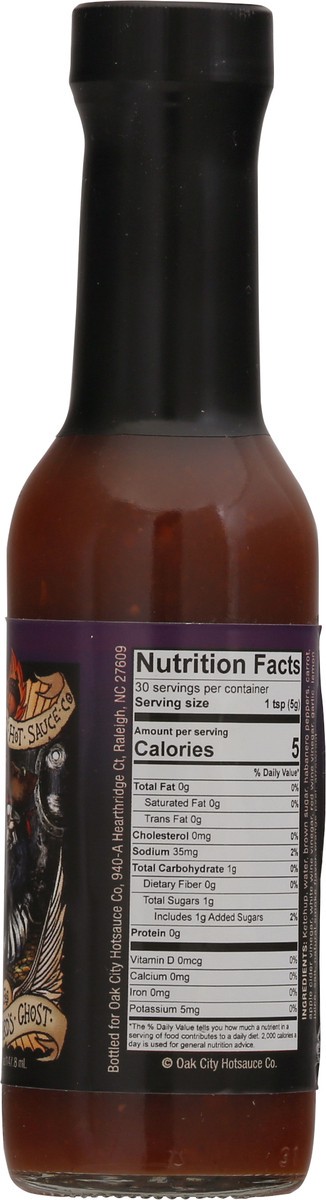 slide 7 of 9, Oak City Hot Sauce Blackbeard's Ghost Hot Sauce 5 fl oz Bottle, 1 ct