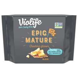 Violife Epic Mature Cheddar Flavor Block, Dairy Free & Vegan, 7.05 oz