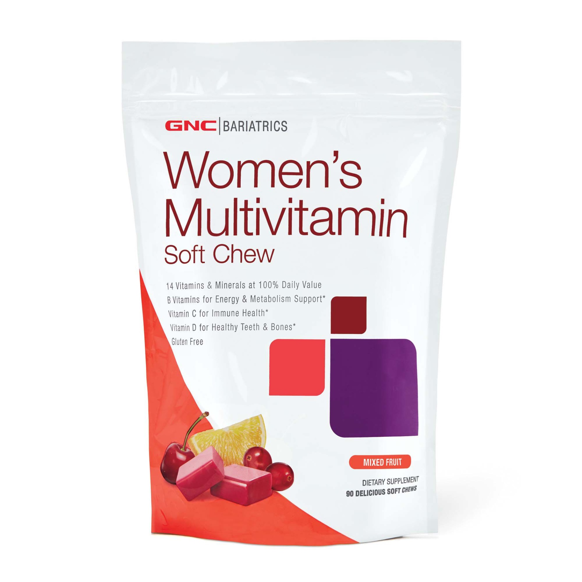 slide 1 of 1, GNC Bariatrics Women's Multivitamin - Mixed Fruit, 90 ct