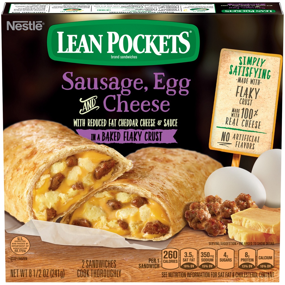 slide 2 of 9, Lean Pockets Sausage Egg & Cheese, 2 ct; 9 oz