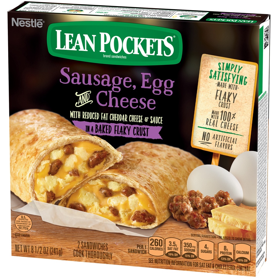 slide 4 of 9, Lean Pockets Sausage Egg & Cheese, 2 ct; 9 oz