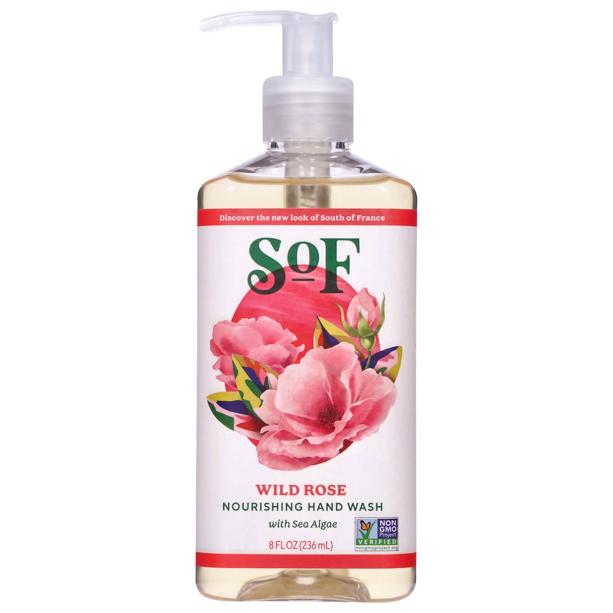 slide 1 of 9, SOF Nourishing Wild Rose Hand Wash with Sea Algae 8 fl oz, 8 fl oz